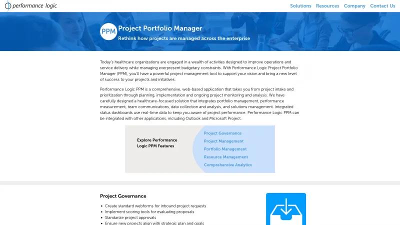 Homepage of Project Portfolio Manager