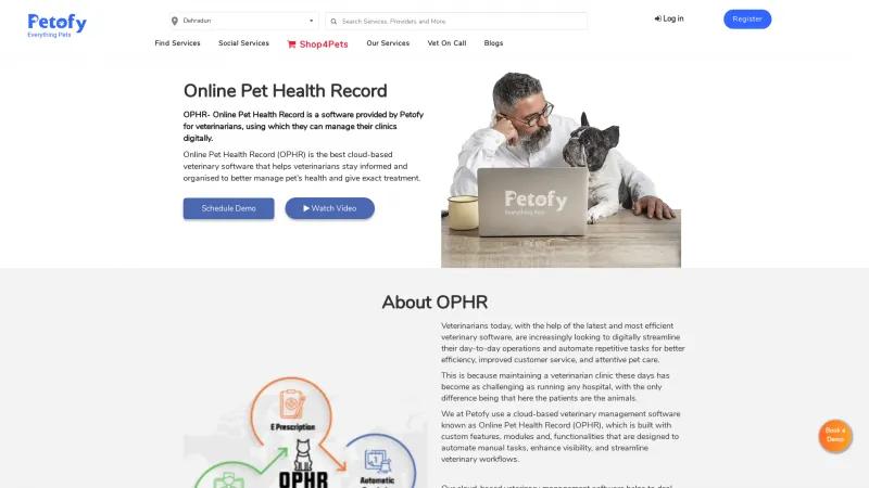 Homepage of Petofy OPHR