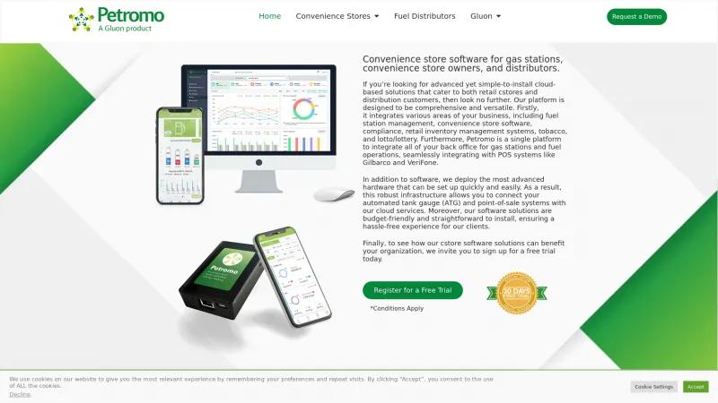 Homepage of Petromo