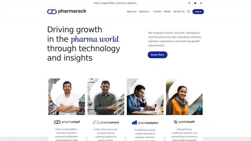 Homepage of Pharmarack