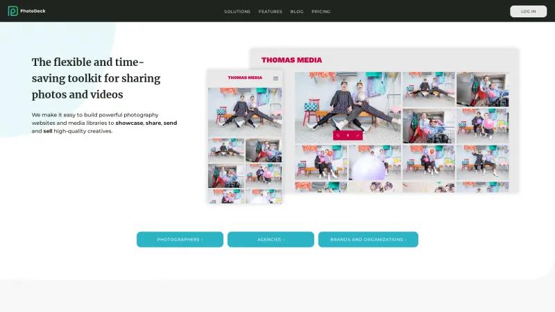 Homepage of Photodeck