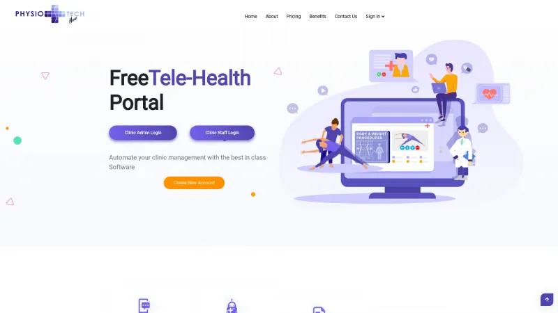 Streamline Your Physiotherapy Clinic with Physio Plus Tech's Comprehensive Management Tools Homepage of Physio Plus Tech
