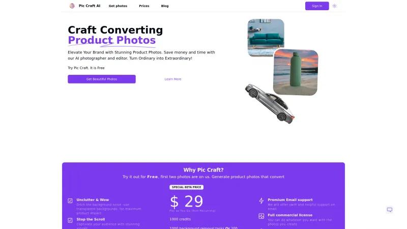 Homepage of Pic Craft