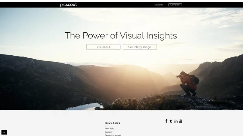 Homepage of PicScout