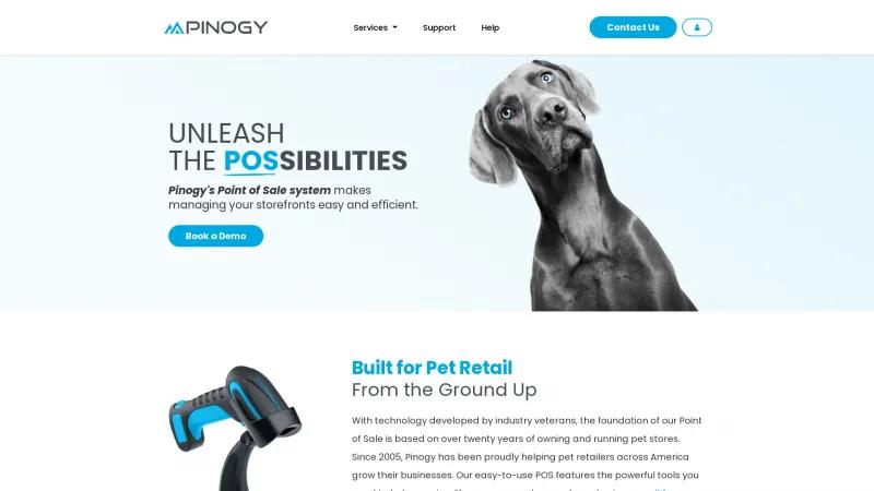 Homepage of Pinogy