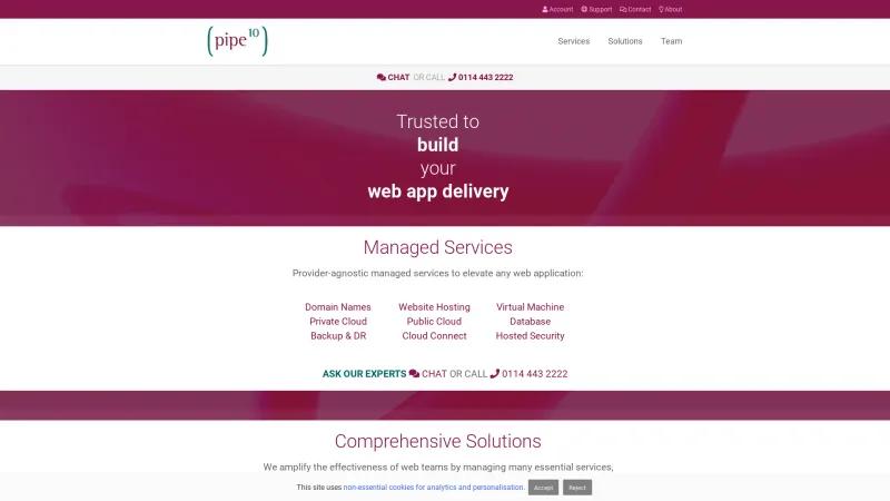 Homepage of Pipe Ten