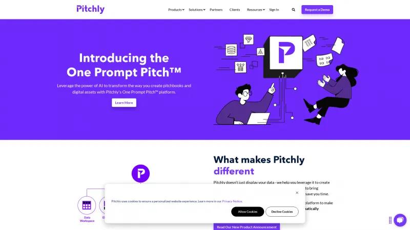 Homepage of Pitchly