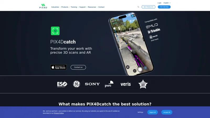 Homepage of PIX4Dcatch