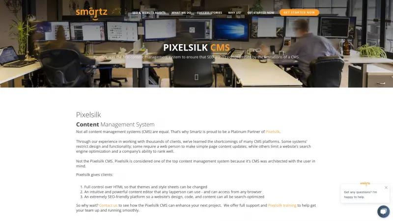 Homepage of Pixelsilk