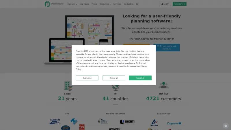 Homepage of PlanningPME