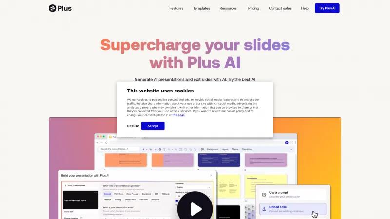 Homepage of Plus