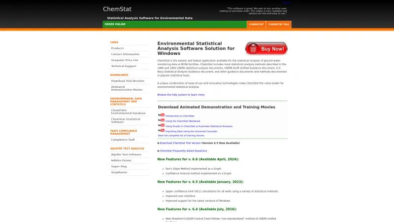 Homepage of ChemStat