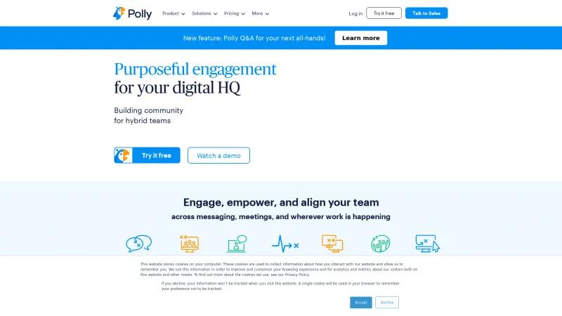 Homepage of Polly