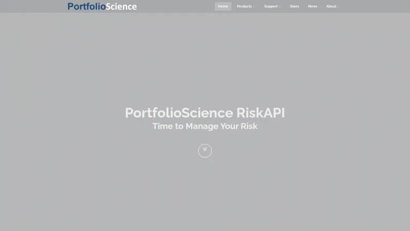 Homepage of RiskAPI Add-In