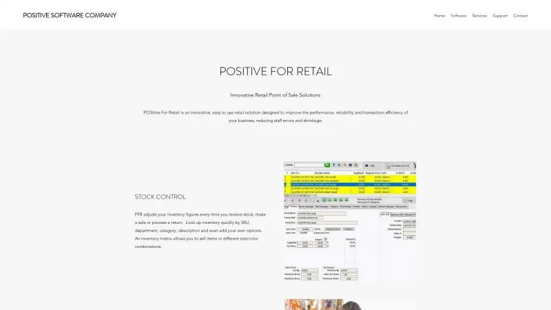 Homepage of POSitive For Retail