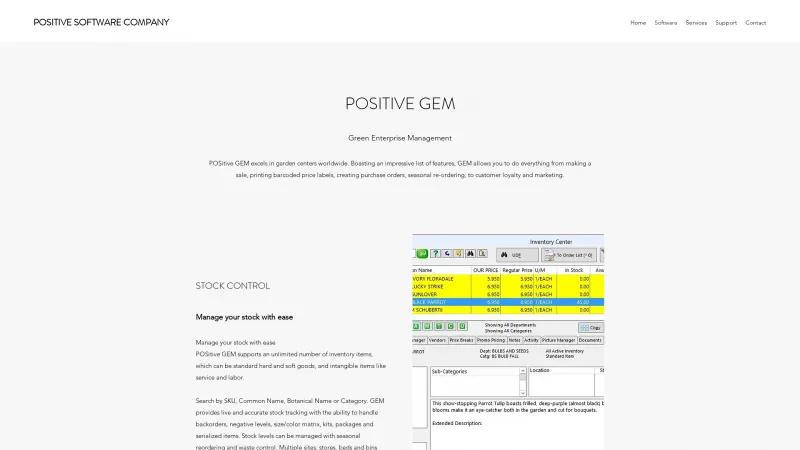 Homepage of POSitive GEM