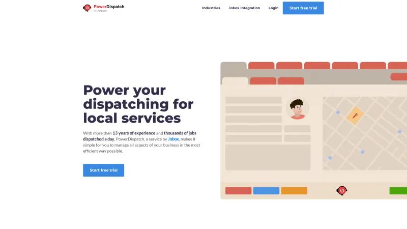 Homepage of PowerDispatch