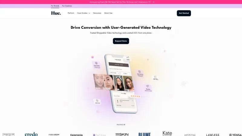 Homepage of Hue