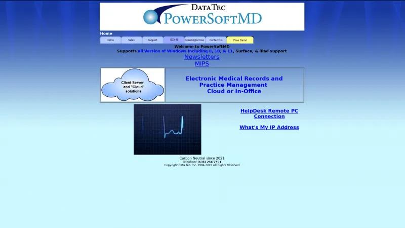 Homepage of PowerSoftMD