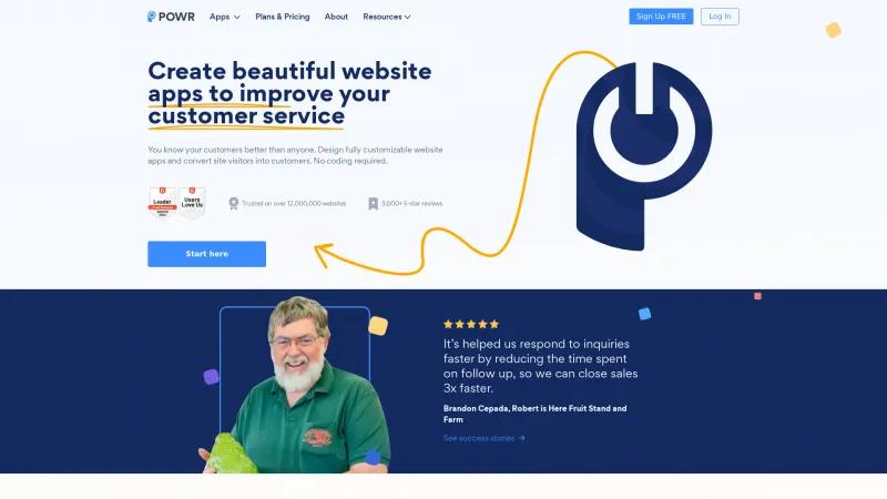 Homepage of POWR