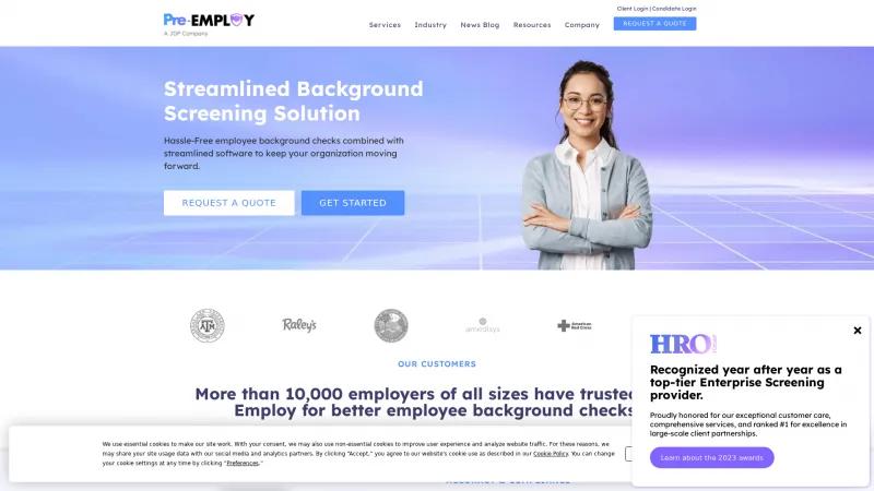 Homepage of Pre-Employ