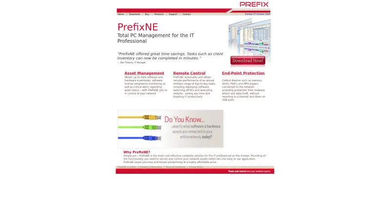 Homepage of PrefixNE