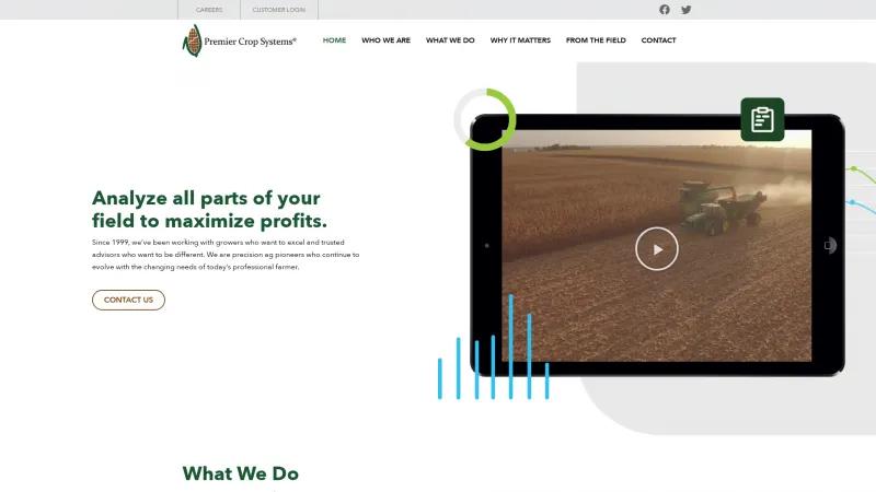 Homepage of Premier Crop