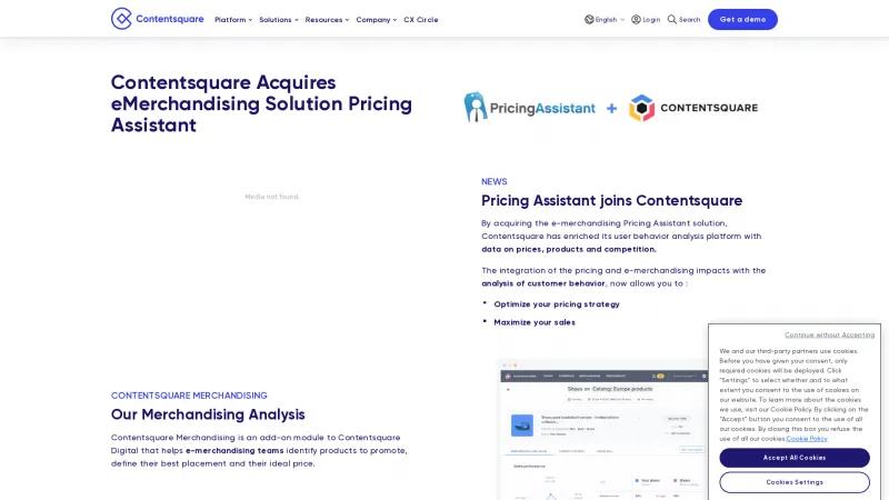 Homepage of Pricing Assistant