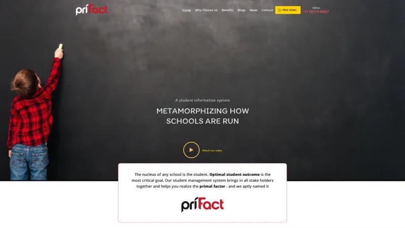 Homepage of Prifact