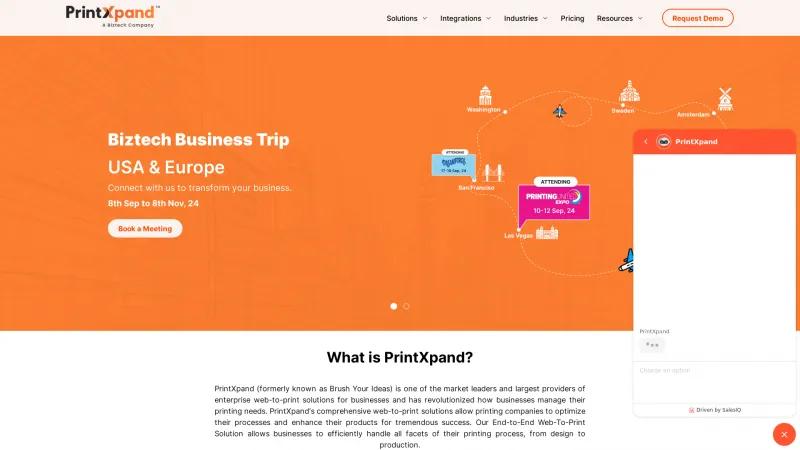 Homepage of PrintXpand