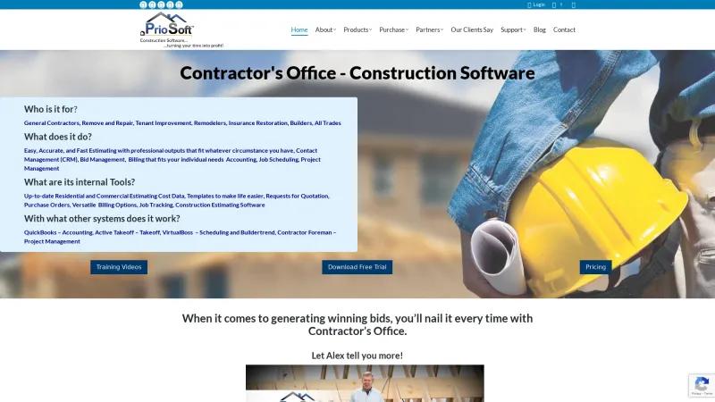 Homepage of Contractor's Office