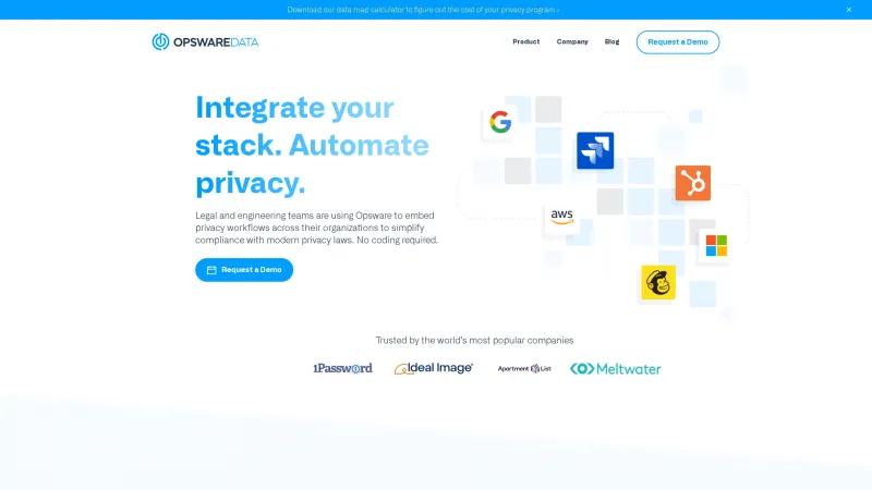 Homepage of Privacy Request