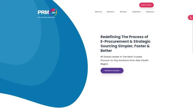 Homepage of PRM360