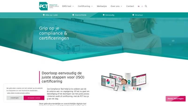 Homepage of ProActive Compliance Tool