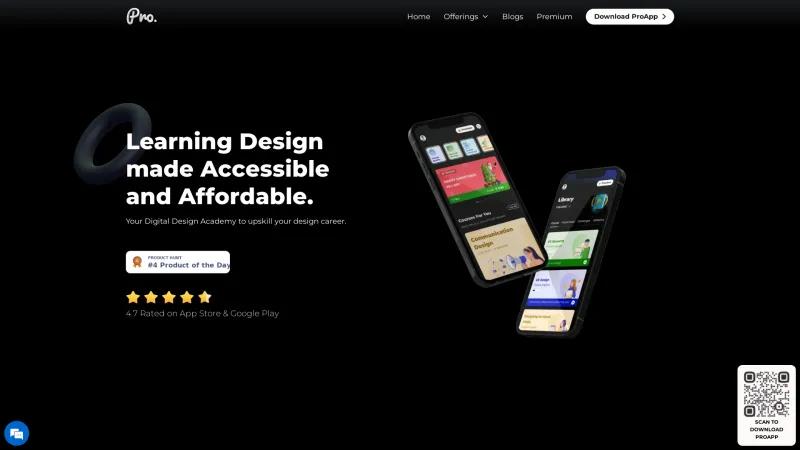 Homepage of ProApp