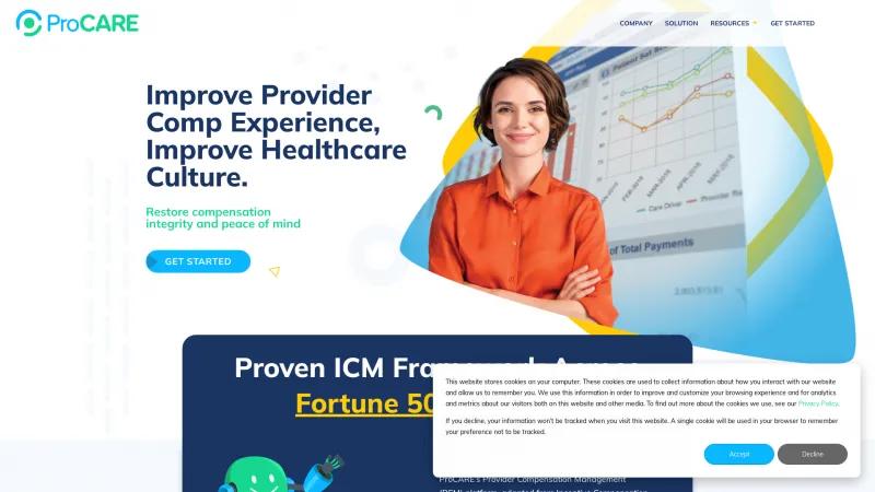 Homepage of ProCARE Portal