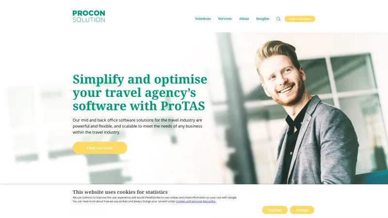 Homepage of ProTAS