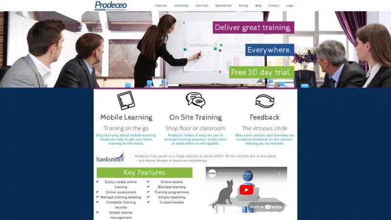 Homepage of Prodeceo