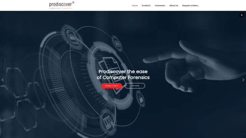 Homepage of ProDiscover