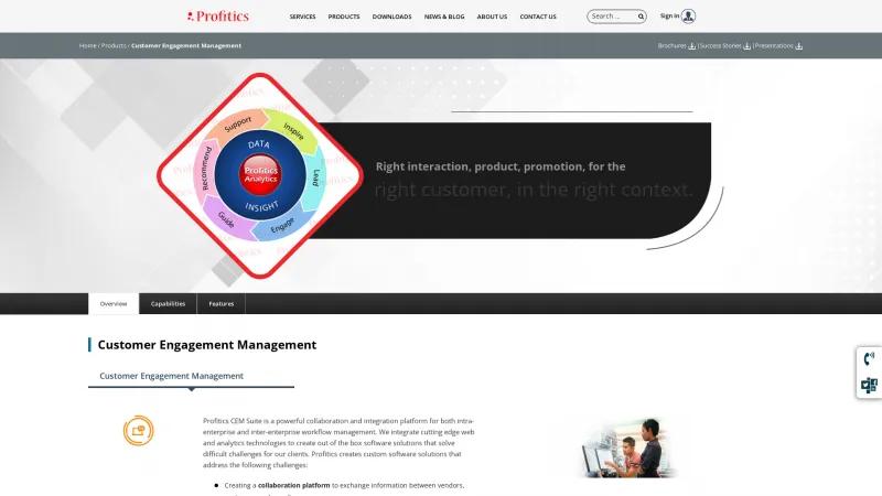 Homepage of Profitics