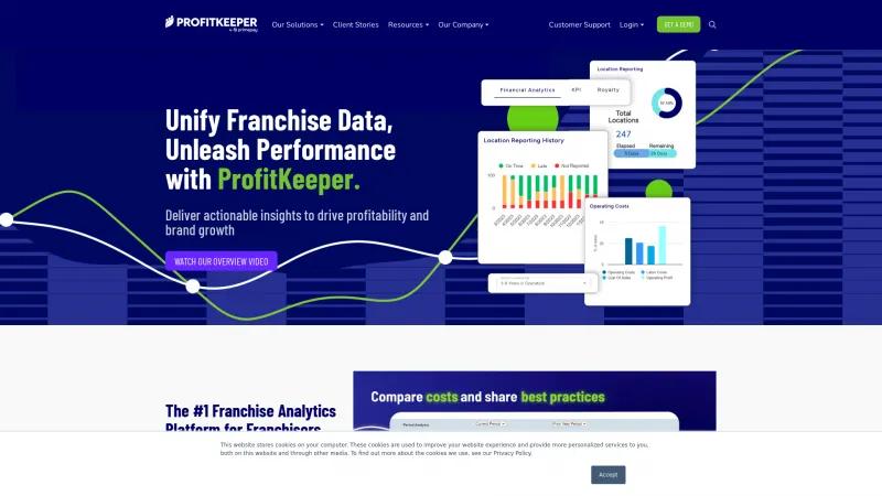 Homepage of ProfitKeeper