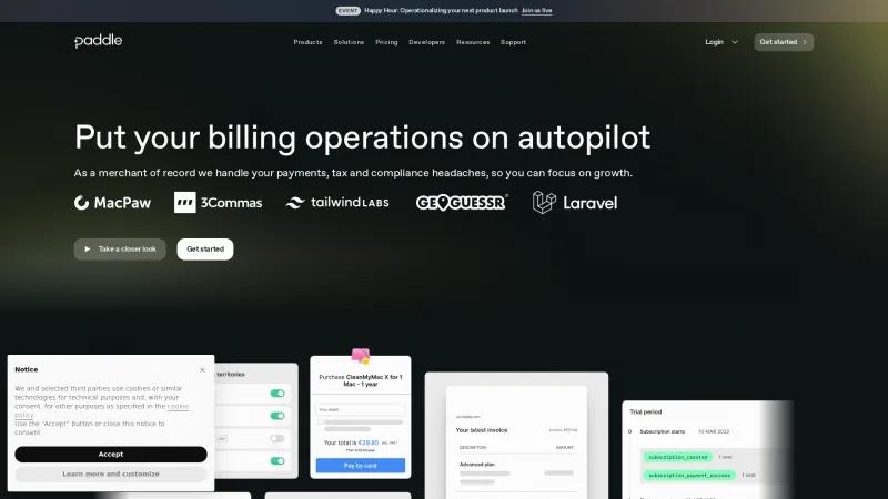 Homepage of ProfitWell