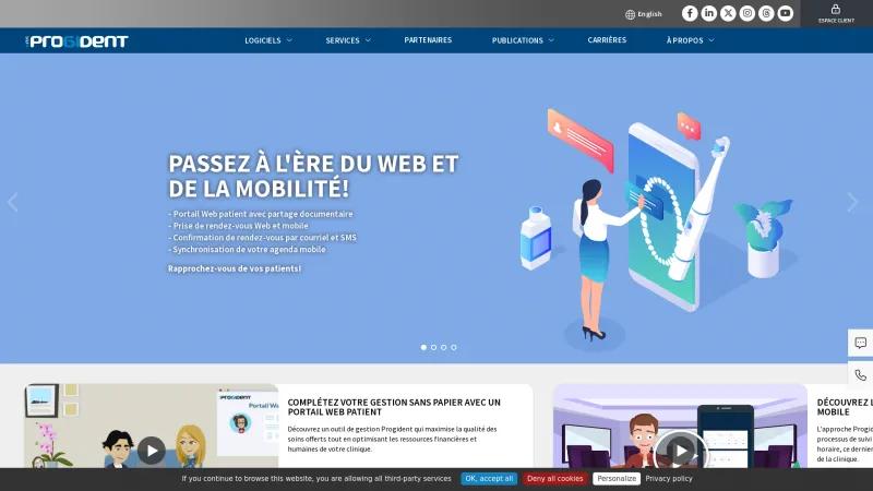 Homepage of Progident