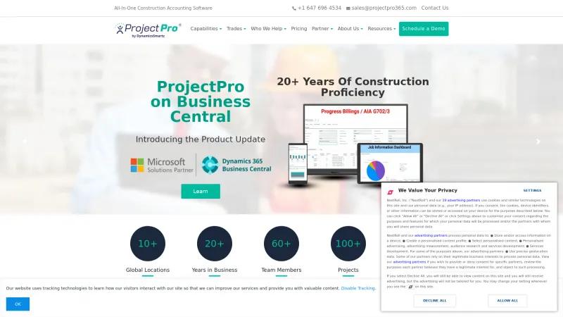 Homepage of ProjectPro