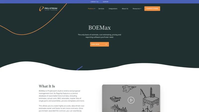 Homepage of BOEMax