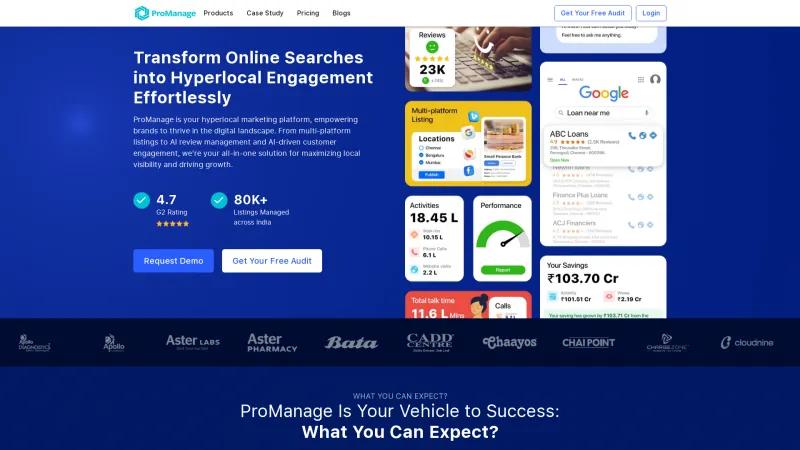 Homepage of ProManage