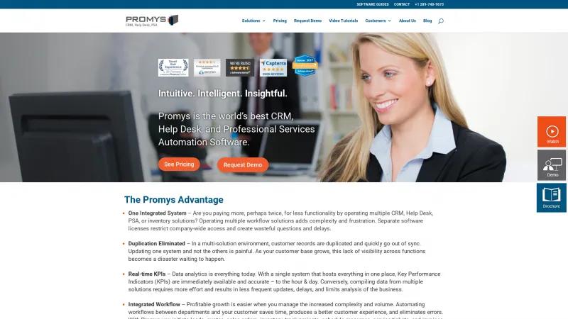 Homepage of Promys