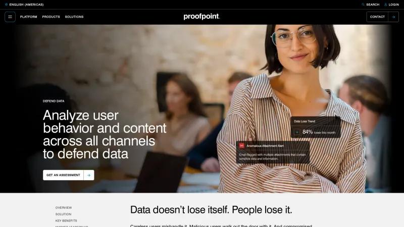 Homepage of Proofpoint Secure Access