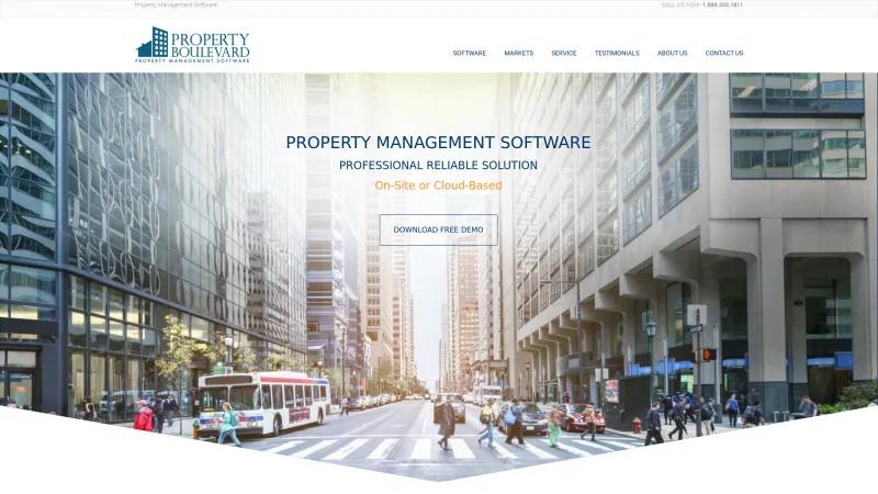 Homepage of PropertyBoulevard