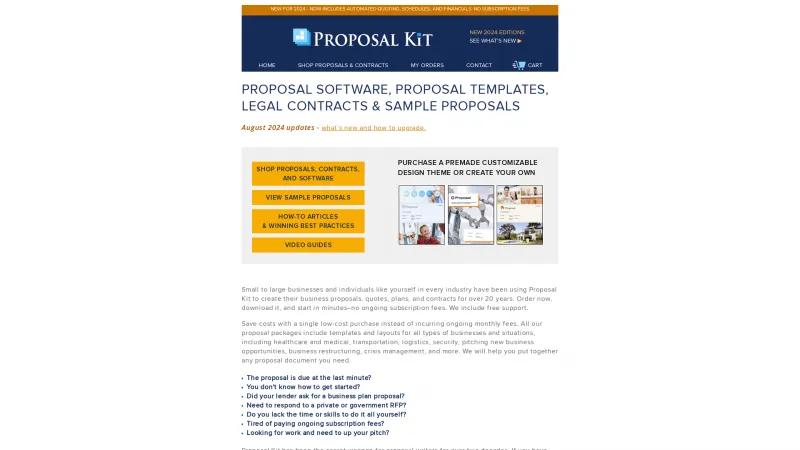 Homepage of Proposal Kit